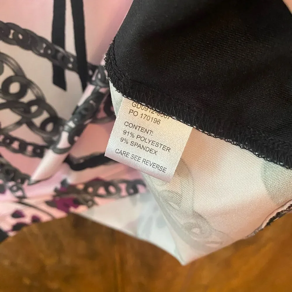 Tail Sz XL Pink & Black Animal Print Pickleball Golf Tennis Collar Polo - Picture 6 of 7